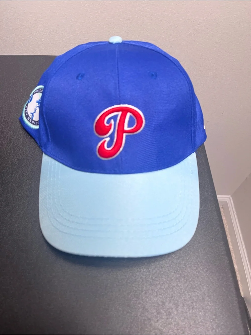 Men’s Blue & Light Blue Phillies Baseball Cap with Red 'P' Patch